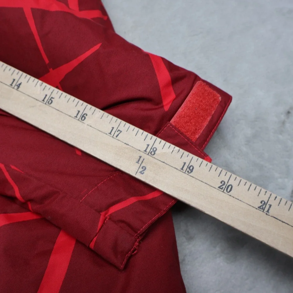 Columbia Jacket‎ Boys Medium 10/12 Red Geometric Lightning Lift Insulated Puffer